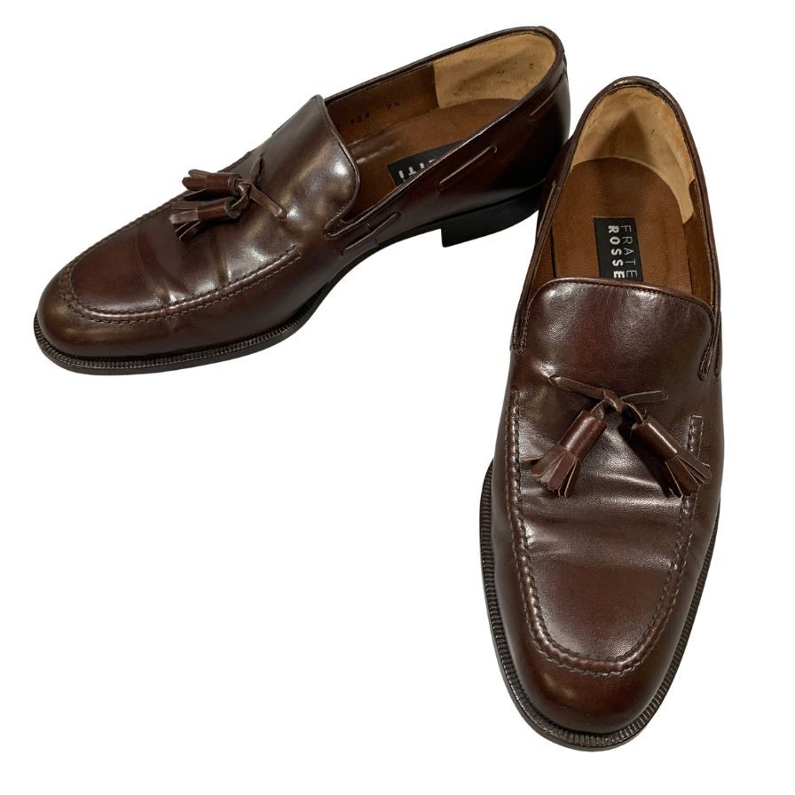 フラテッリロセッティ タッセルローファー 21422 カーフ ブラウン サイズUK7.5 メンズ FRATELLI ROSETTI 約26.0cm【AFC44-2】