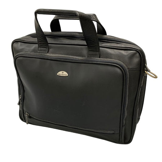 中古◆サムソナイト ビジネスバッグ オールレザー ブラック メンズ Samsonite【AFE11】