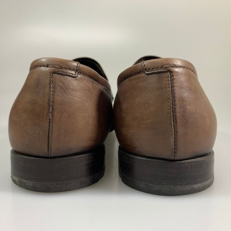 プラダ レザーシューズ  ローファー 2256 スクエアトゥ ブラウン メンズ サイズ6.5 PRADA 約25.5cm【AFD4】
