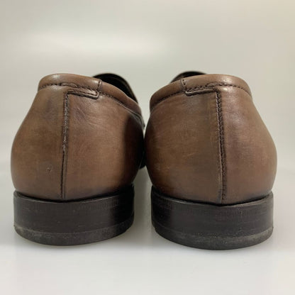 プラダ レザーシューズ  ローファー 2256 スクエアトゥ ブラウン メンズ サイズ6.5 PRADA 約25.5cm【AFD4】