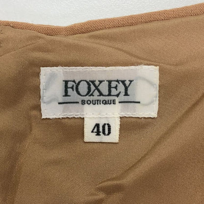 中古◆フォクシー ブティック ワンピース ノースリーブ ウール 16899 キャメル レディース サイズ40 FOXEY BOUTIQUE 【AFB20】