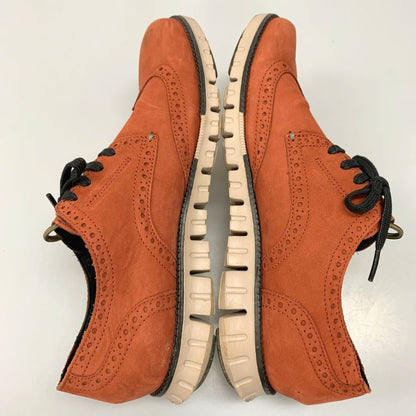 コールハーン ゼログランド ウイングチップ レザーシューズ オレンジ サイズ7ハーフ メンズ スニーカー COLE HAAN ZEROGRAND 約25.0cm【AFC4】