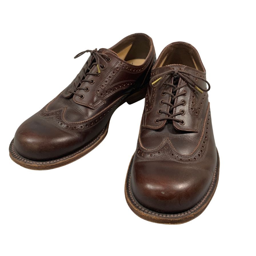 フットザコーチャー レザーシューズ ウイングチップ サイズ8 ブラウン系 メンズ foot the coacher 約26.0cm【AFC44-2】