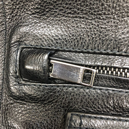 極美品◆ヴァレンティノ レザージャケット スタッズ ALWAYS ブラック カウレザー メンズ サイズI48 VALENTINO 【AFG1】