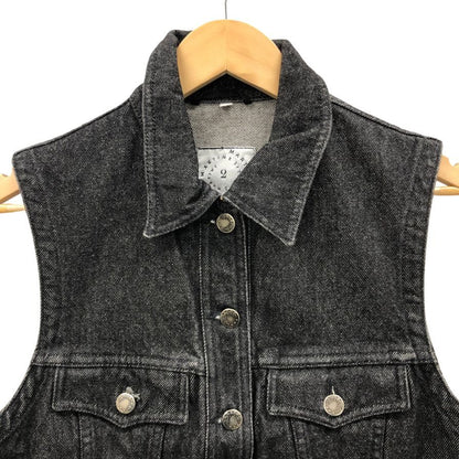 美品◆マーティンローズ デニムベスト ブラック レディース サイズ42 MARTINE ROSE 【AFB28】