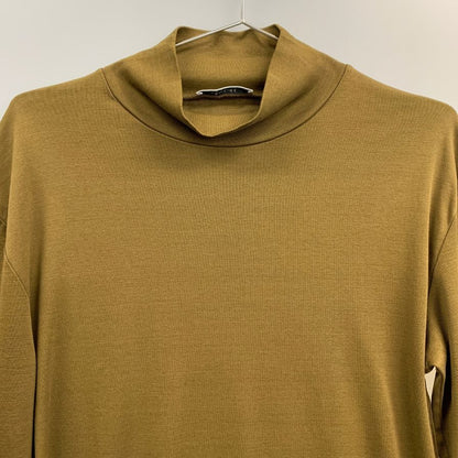 美品◆ルメール タートルネック ロングスリーブ Tシャツ カーキ サイズS 長袖 LEMAIRE 【AFB47】