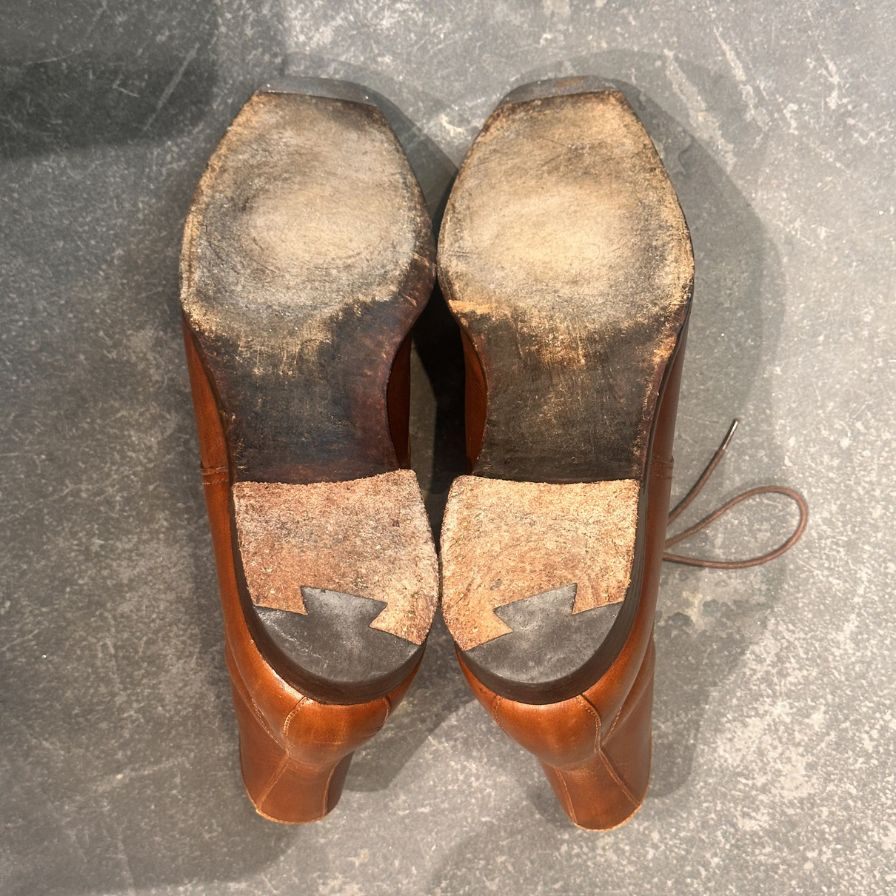 クロケット&ジョーンズ レザーブーツ 9899  キャップトゥ ブラウンUK7D CROCKETT&JONES ブーツ 約25.5cm【LA】【中古】