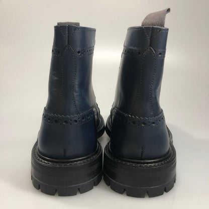 トリッカーズ カントリーブーツ ウイングチップ 944732 M2508 ネイビー UK7ハーフ-5 Tricker’ｓ ブーツ 約26.0cm【LA】【中古】