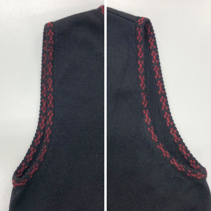 美品◆クリスチャンディオール ノースリーブトップス ブティック ジョンガリアーノ期  刺繍  レディース ブラック サイズ2  Christian Dior 【AFB11】