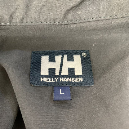 極美品◆ヘリーハンセン オープンカラーシャツ ナイロン ブラック メンズ サイズL HELLY HANSEN 【AFB34】