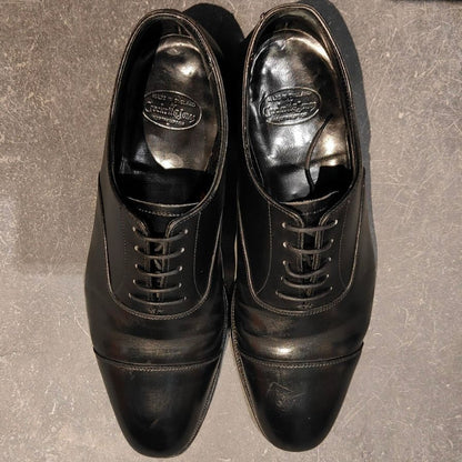 クロケット&ジョーンズ レザーシューズ ストレートチップ オードリー 377ラスト メンズ 6.5E ブラック系 29447 CROCKETT&JONES AUDLEY ビジネスシューズ 約25.0cm【LA】【中古】