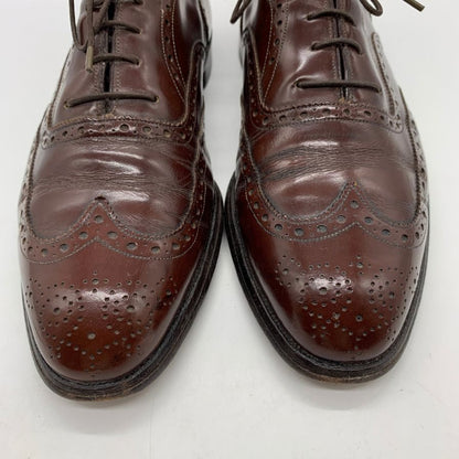 ジョンストンマーフィー レザーシューズ ウィングチップ ガラスレザー ボルドー メンズ サイズ9D JOHNSTON＆MURPHY 約27.0cm【YB5】