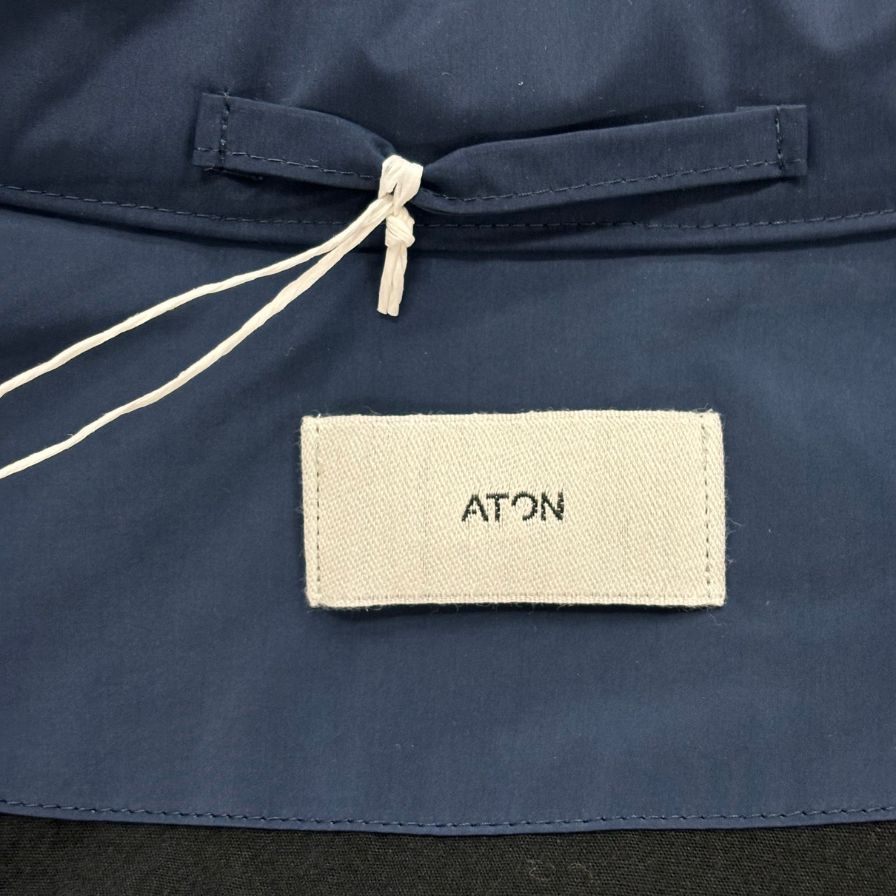 未使用◆エイトン スタンドフィールドコート ベンタイル スエード メンズ ネイビー サイズ48 ATON VENTILE SUEDE STAND FIELD COAT 【AFB5】