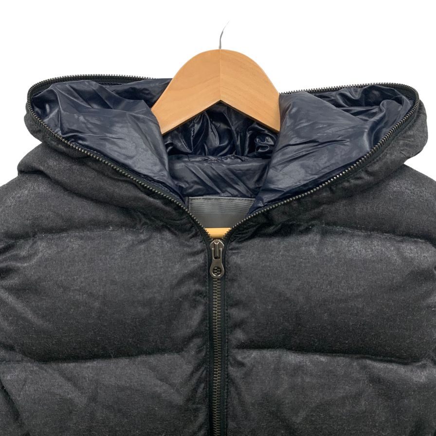 極美品◆デュベティカ ダウンベスト フーディ― ジップ グレー サイズ42 レディース DUVETICA 【AFB48】