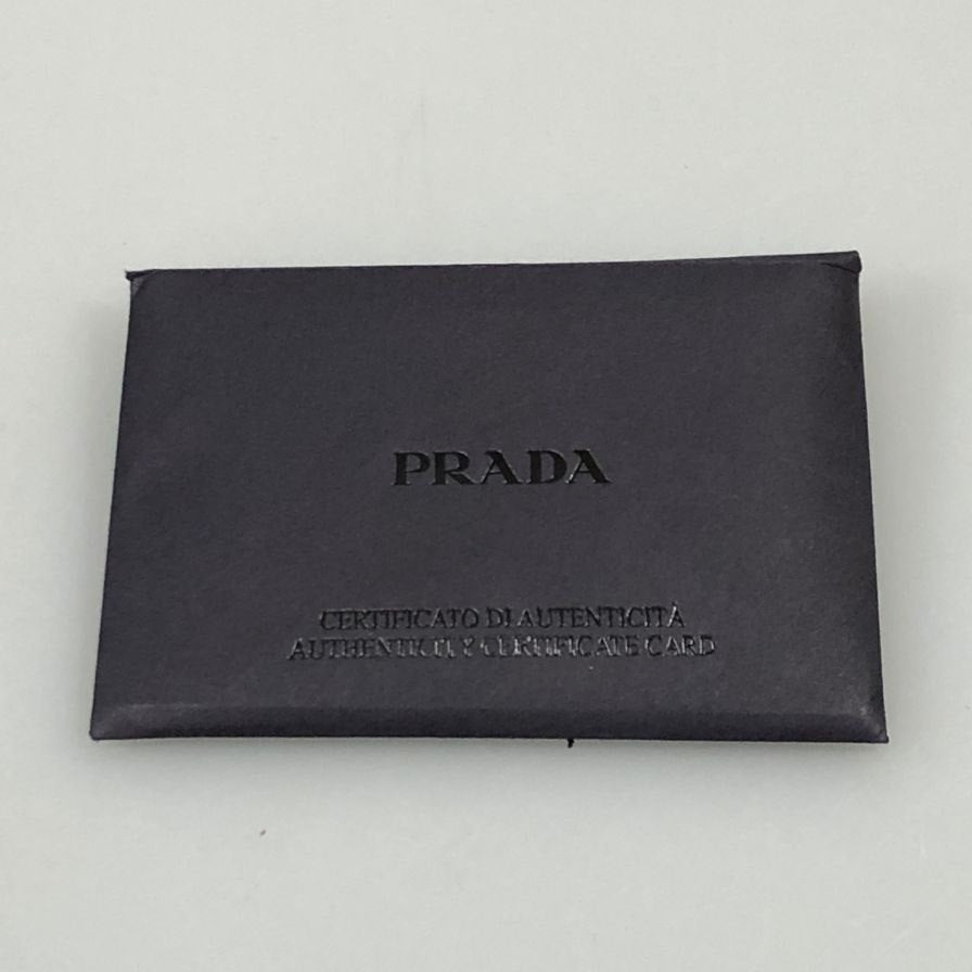 プラダ サフィアーノ レザー 薄型 クラッチ バッグ ブラック PRADA【AFE8】