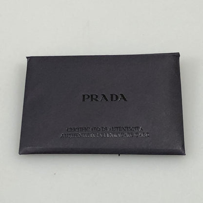 プラダ サフィアーノ レザー 薄型 クラッチ バッグ ブラック PRADA【AFE8】