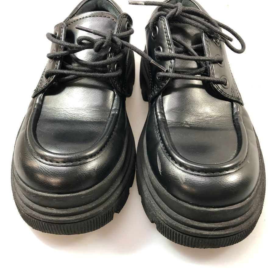 ザラ チャンキーモックシューズ ブラック サイズ39 ZARA 約25.0cm【AFC52】