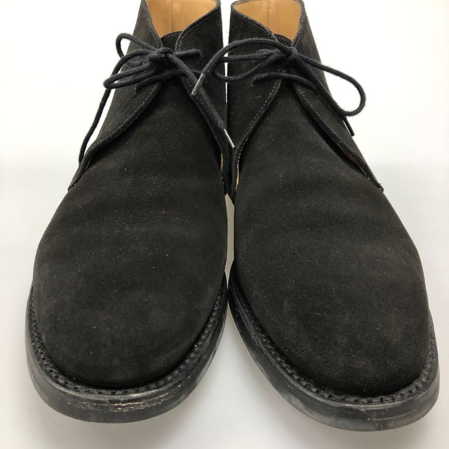 クロケット&ジョーンズ  チャッカブーツ CHERTSEY スエード サイズ8.5 メンズ ブラック CROCKETT&JONES ブーツ 約27.0cm【LA】【中古】