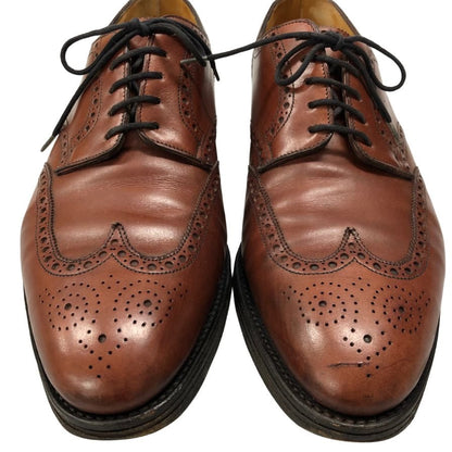 ジョンロブ レザーシューズ ダービー ウイングチップ カーフ ブラウン サイズ7.5 JOHN LOBB 約26.0cm【AFC46】