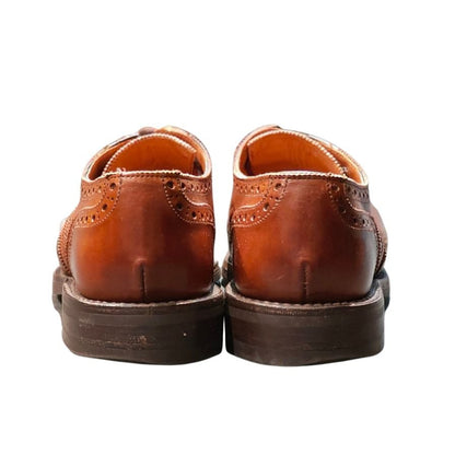 トリッカーズ レザーシューズ ニューバリー フルブローグ レザー ブラウン サイズ6 メンズ Tricker's NEWBURY ビジネスシューズ 約25.0cm【LA】【中古】