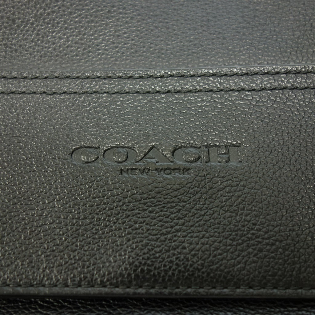 美品◆コーチ ショルダーバッグ  メッセンジャーバッグ レザー ブラック COACH【AFE12】