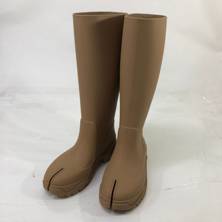 メゾンマルジェラ 足袋レインブーツ ベージュ レディース サイズ37 S58WW0159 MAISON MARGIELA TABI RAIN BOOT 約23.5cm【AFE13】