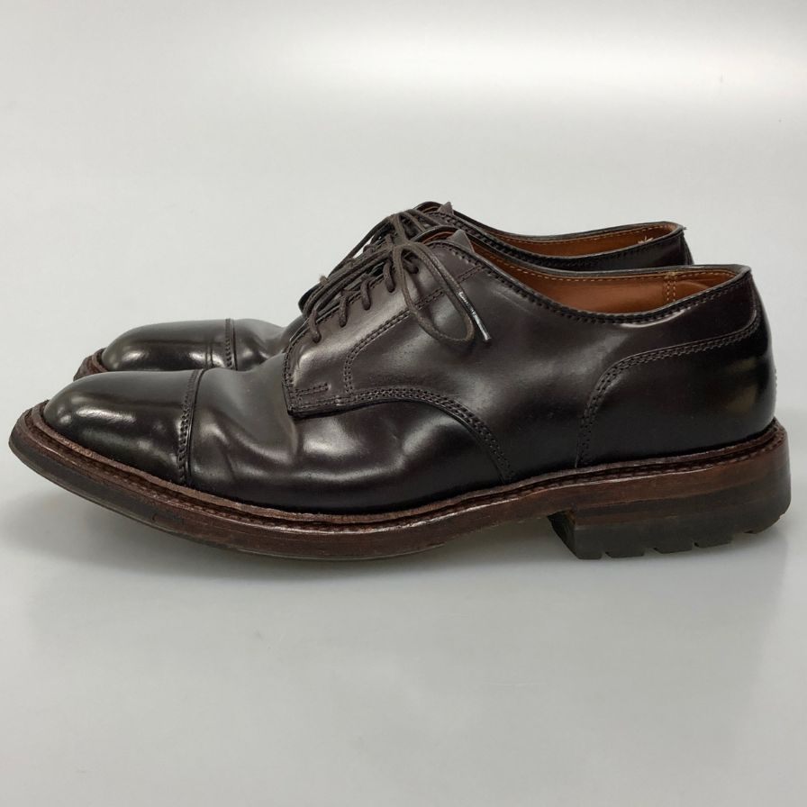 オールデン ブローグ別注 D85160 外羽根 キャップトゥ― コードバン メンズ サイズ US6 ダークブラウン  ALDEN ビジネスシューズ 約24.0cm【LA】【中古】