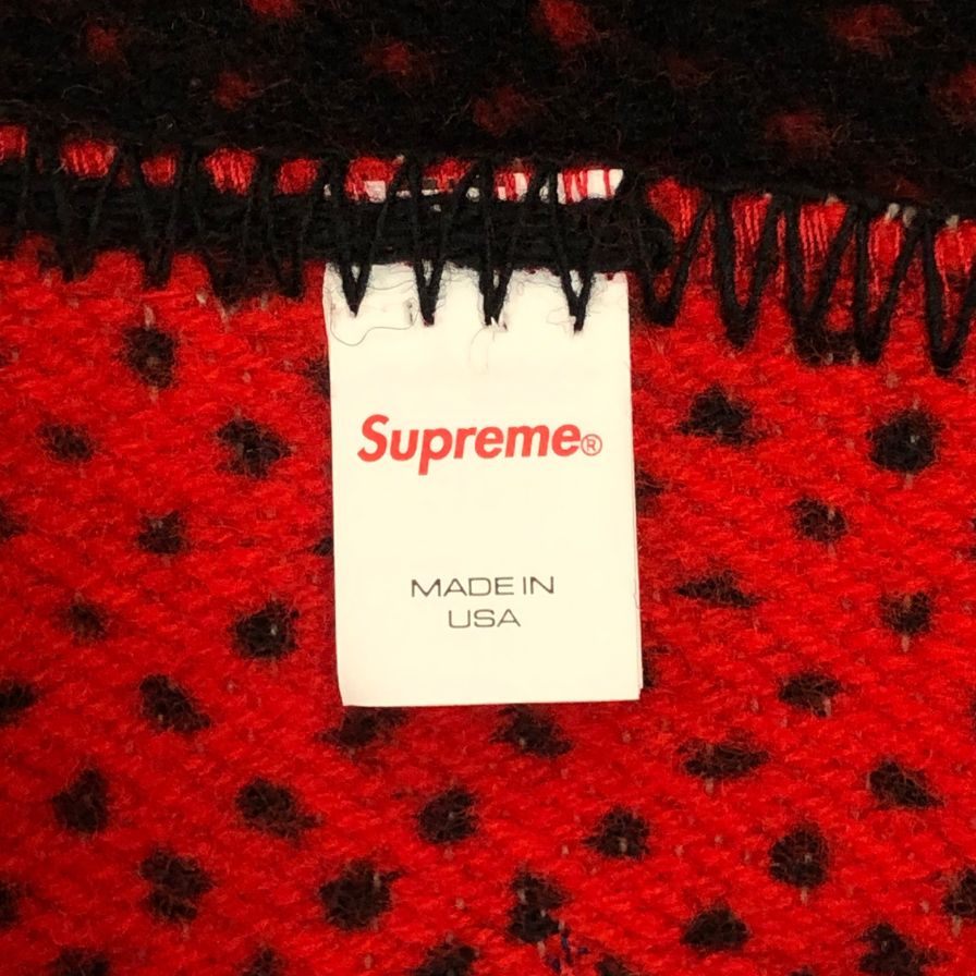 シュプリーム ブランケット ケイト モス USA製 ウール レッド  Kate Moss Blanket Supreme【AFI28】【中古】