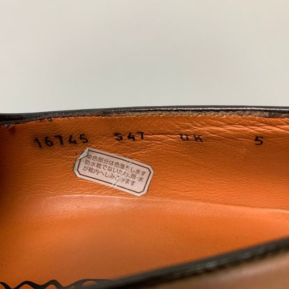 サントーニ レザーシューズ ローファー 16745 カーフ ブラウン サイズUK5 メンズ SANTONI 約24.0cm【AFC48】