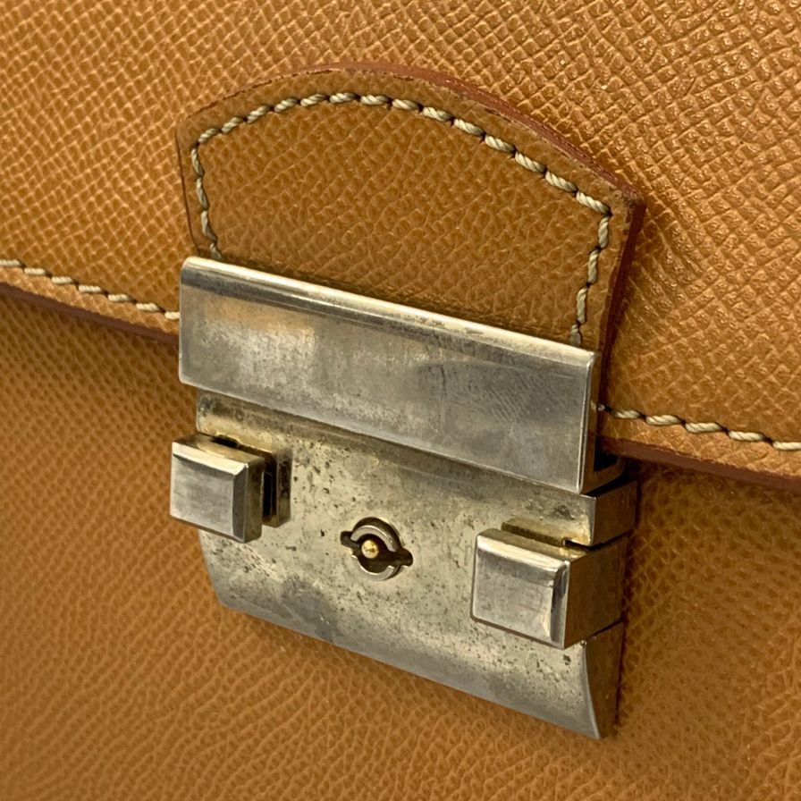 トゥモローランド レザー ブリーフバッグ ビジネスバッグ メンズ ブラウン TOMORROWLAND【AFE9】