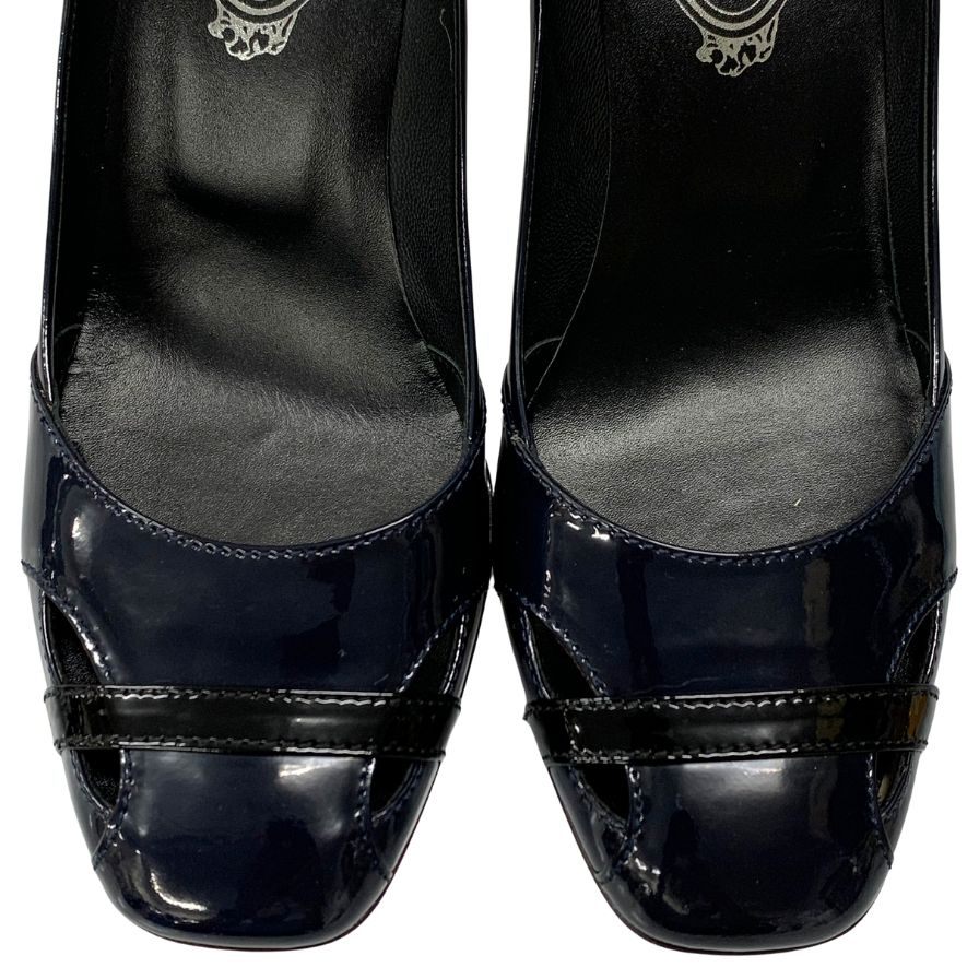 トッズ パンプス エナメル レザー ネイビー レディース サイズ36 TOD`S 約23.0cm【AFC47】