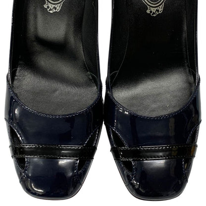 トッズ パンプス エナメル レザー ネイビー レディース サイズ36 TOD`S 約23.0cm【AFC47】