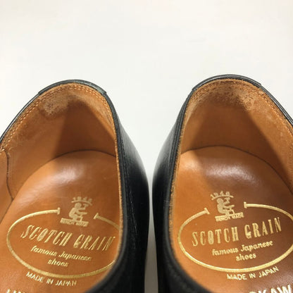 スコッチグレイン レザーシューズ シャインオアレインIII 外羽根 2724 ブラック サイズ23.5 SCOTCH GRAIN ビジネスシューズ 約23.5cm【LA】【中古】