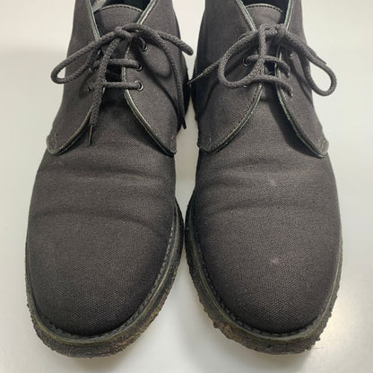 トリッカーズ×マーガレットハウエル チャッカブーツ キャンバス クレープソール ブラック サイズUK8.5 Tricker`s 約27.0cm【AFD15】