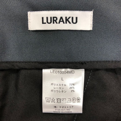 ルラク ワンタックストレートパンツ グレー メンズ サイズL LURAKU 【AFB34】