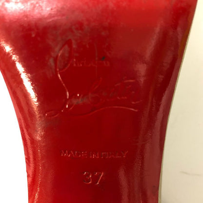 クリスチャンルブタン ヒールパンプス ハイヒール サンダル 羽 ゴールド系 サイズ37 レディース Christian Louboutin 約24.0cm【AFC29】
