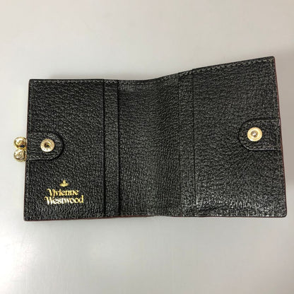 ヴィヴィアンウェストウッド 二つ折り がま口財布 オーブ 黒 Vivienne Westwood【AFI21】