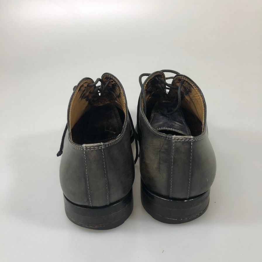 ステファノブランキーニ レザーシューズ ホールカット グレー サイズ6.5 メンズ STEFANO BRANCHINI 約25.5cm【PTM8】