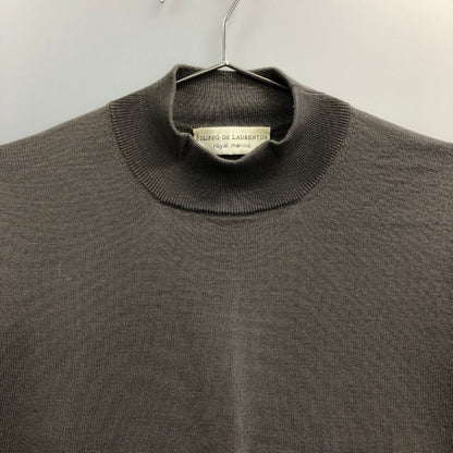美品◆フィリッポ デ ローレンティス セーター ロイヤルメリノ ウール ニット メンズ サイズ46 カーキ  FILIPPO DE LAURENTIIS 【AFB41】