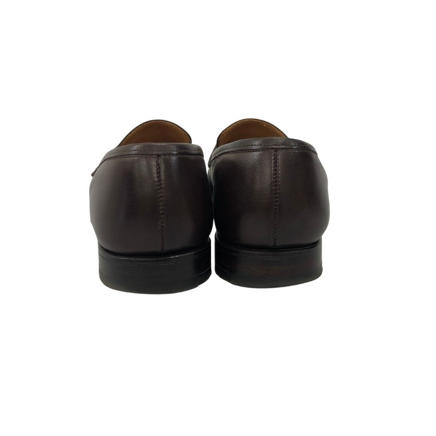 クロケット&ジョーンズ レザーシューズ タッセル ローファー キャベンディッシュ3 ブラウン サイズUK7E CROCKETT&JONES CAVENDISH3 ローファー 約25.5cm【LA】【中古】