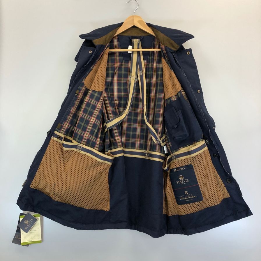 極美品◆ブルックスブラザーズ×ベレッタ ハンティングジャケット メンズ サイズL  ネイビー  Brooks Brothers x Beretta 【AFG1】