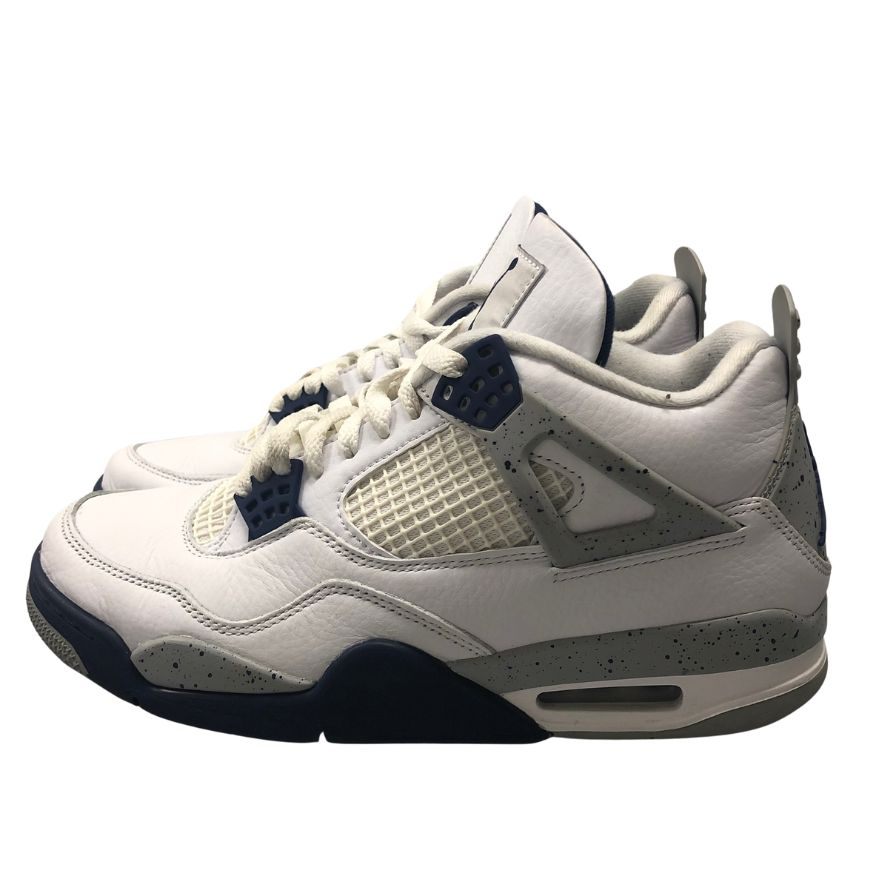 ナイキ スニーカー エアジョーダン 4 レトロ 27cm ホワイト系 DH6927-140 NIKE AIR JORDAN4 RETRO Midnight Navy 約27.0cm【AFD17】