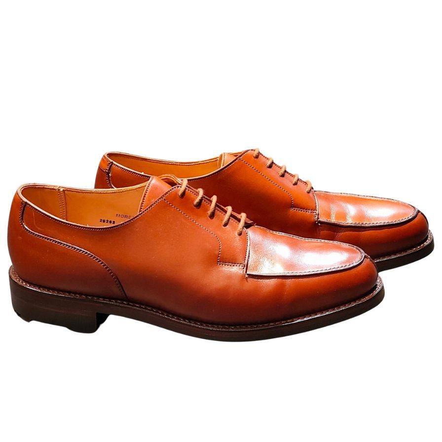 極美品◆クロケット&ジョーンズ レザーシューズ Uチップ モールトン ブラウン メンズ サイズ9E CROCKETT&JONES Moreton ビジネスシューズ 約27.0cm【LA】【中古】