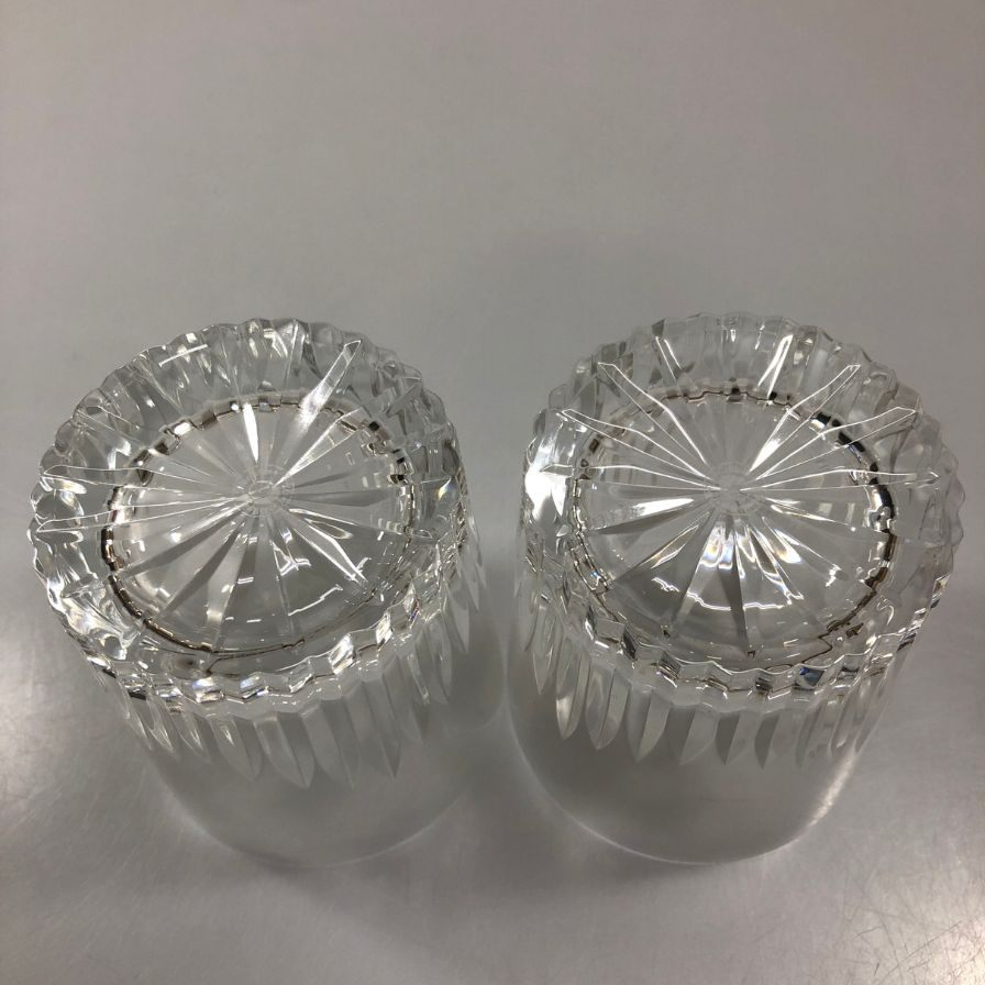 ウイスキー グラス 2客セット Cristallerie de montbronn France【AFI23】【中古】
