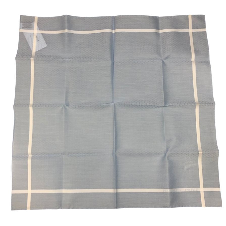 エルメス ハンカチ コットン100% ブルー系 レディース HERMES【AFI14】【中古】
