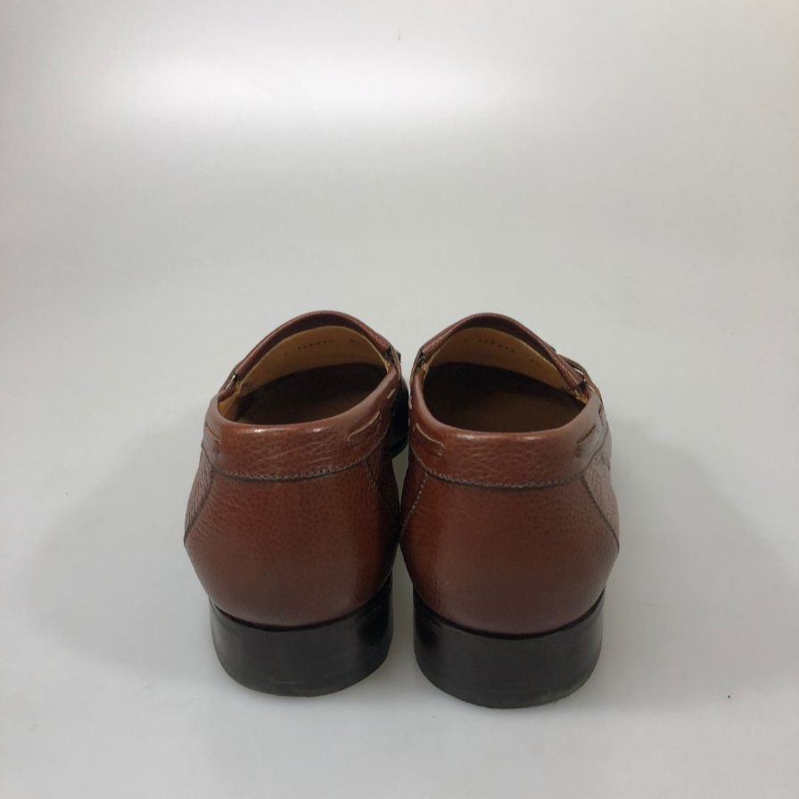 タニノクリスチー タッセルローファー グレインレザー ブラウン サイズUK9.5 メンズ TANINO CRISCI 約28.0cm【AFC42】