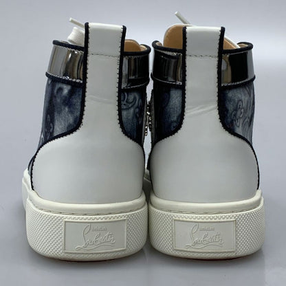 クリスチャンルブタン ハイカットスニーカー スタッズ 総柄 ブルー系 レディース サイズ35.5 Christian Louboutin 約22.0cm【AFC4-2】