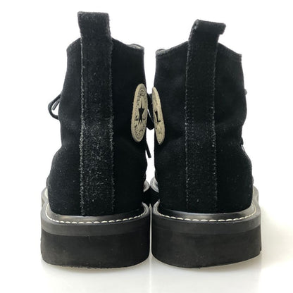 コンバース ハイカットスニーカー オールスター ロングライフハイ スエード メンズ ブラック サイズUS9.5 CONVERSE 約28.0cm【AFC28】