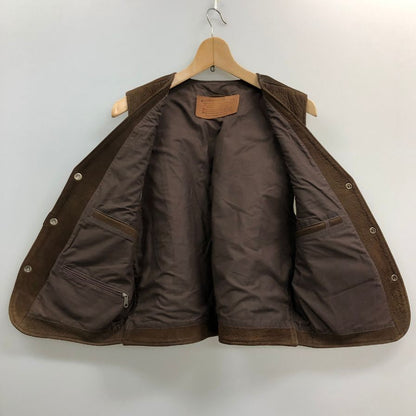 美品◆コロナドレザー バイソン ベスト コンチョ ホルスター 切り替え バイソンレザー ブラウン サイズ40 CORONADO LEATHER 【AFB24】