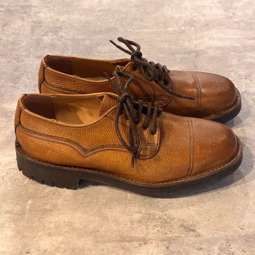 ジョセフ チーニー レザーシューズ ケンゴン グレインレザー ブラウン系 UK5 メンズ JOSEPH CHEANEY CAIRNGORM ビジネスシューズ 約24.5cm【LA】【中古】